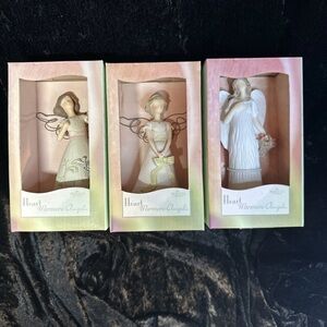 Seagull Studios Heart Warmers Angels Resin Figurine 6 in. Lot Of 3